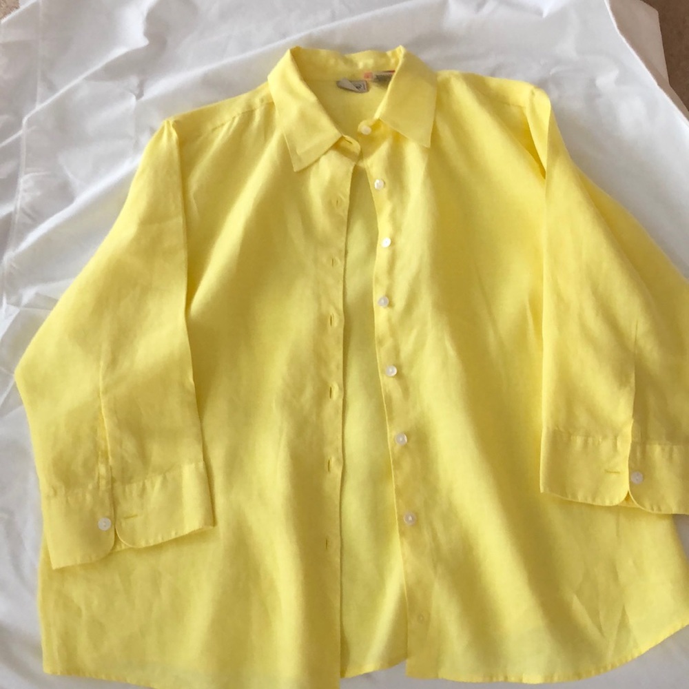 LL Bean linen shirt dry cleaned